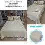 ETEHOMETEX ÇİFT KİŞİLİK HAVUZLU PİKE TAKIMI KREM ÇİÇEKLİ 8696474231927